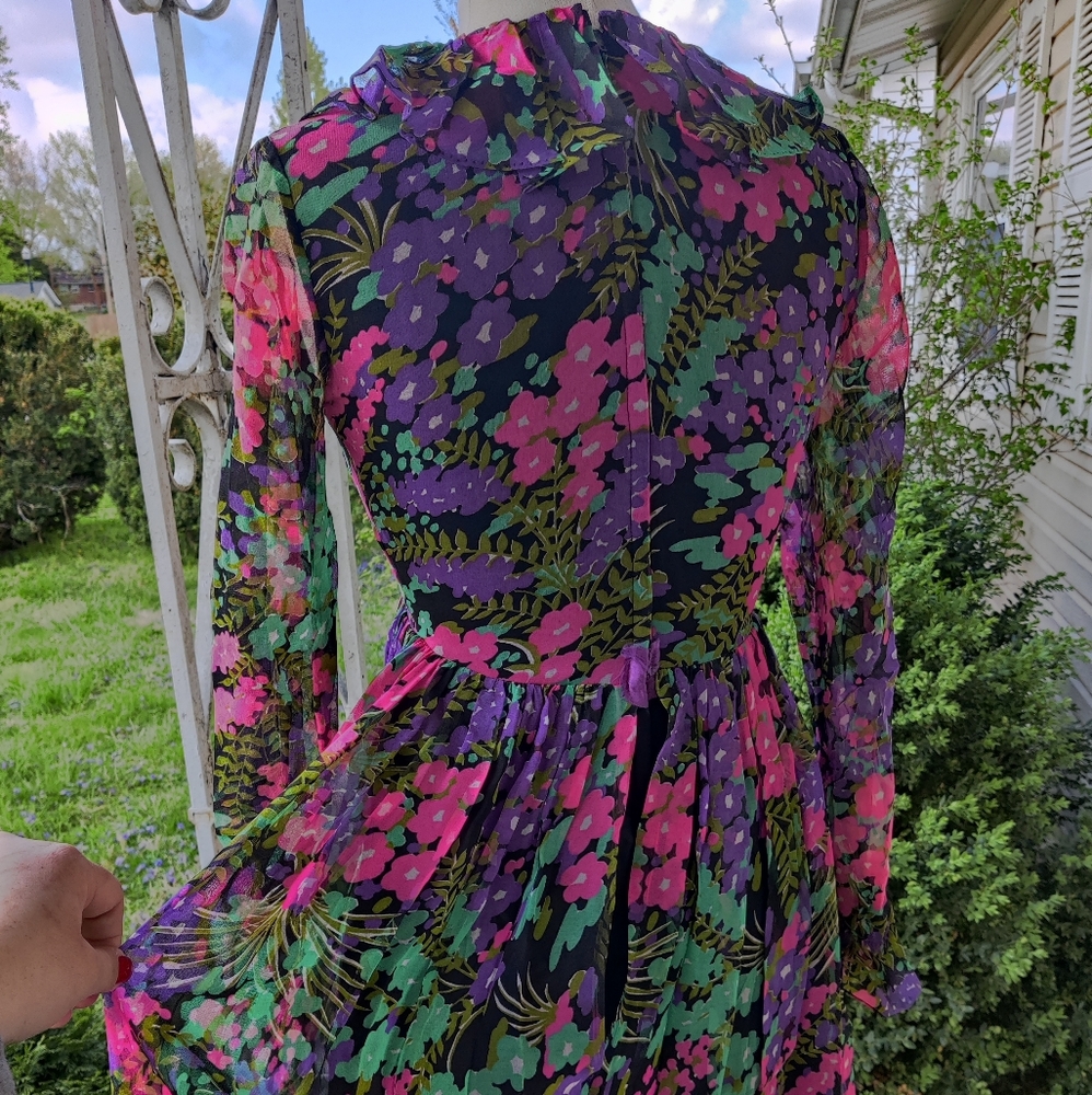ð¥BLACK FRIDAY BOGO FREE EVERYTHINGð¥ 70s Vintage Long Sleeve Floral Maxi - Picture 6 of 16